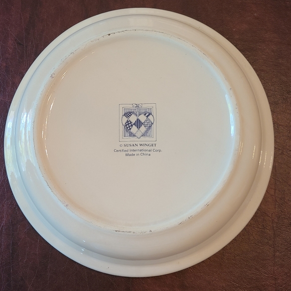 Vintage Susan Winget Deep Dish Harvest Fair Pie Plate Country Apples - Picture 2 of 5